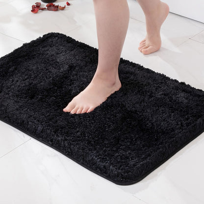 MIULEE Teal Bathroom Rugs Soft Small Microfiber Bath Mat 16x24 Inch