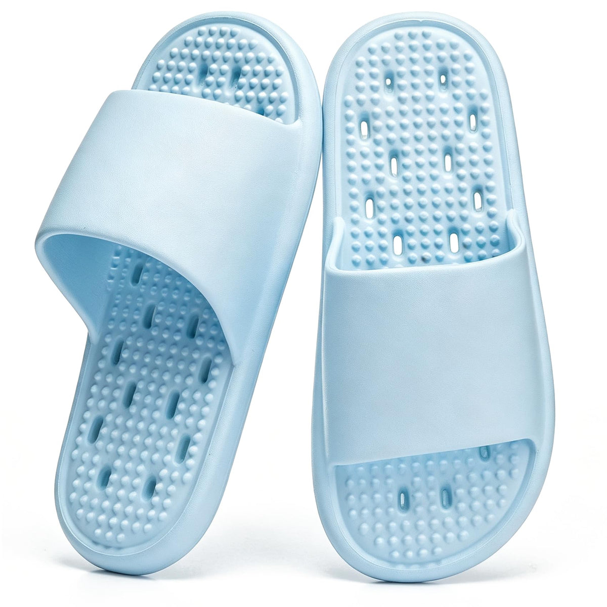 GOEWY Shower Shoes with Drain Holes Massage Granules for Women Men