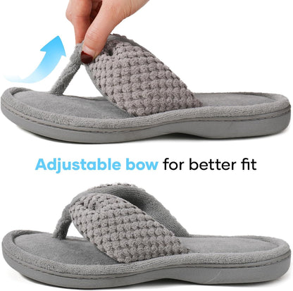 ULTRAIDEAS Women's Popcorn Flip Flop House Slipper with Memory Foam, Gift for Women Mom