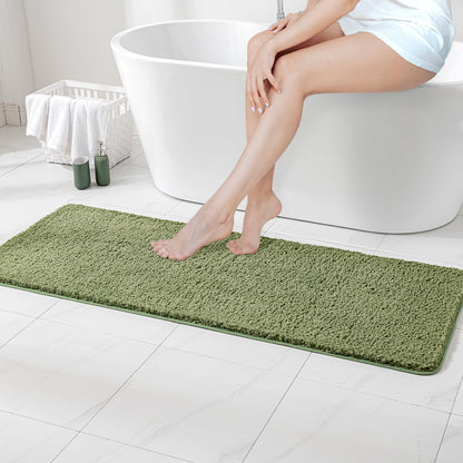 MIULEE Teal Bathroom Rugs Soft Small Microfiber Bath Mat 16x24 Inch