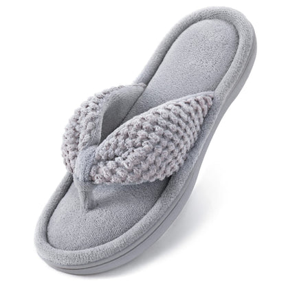 ULTRAIDEAS Women's Popcorn Flip Flop House Slipper with Memory Foam, Gift for Women Mom