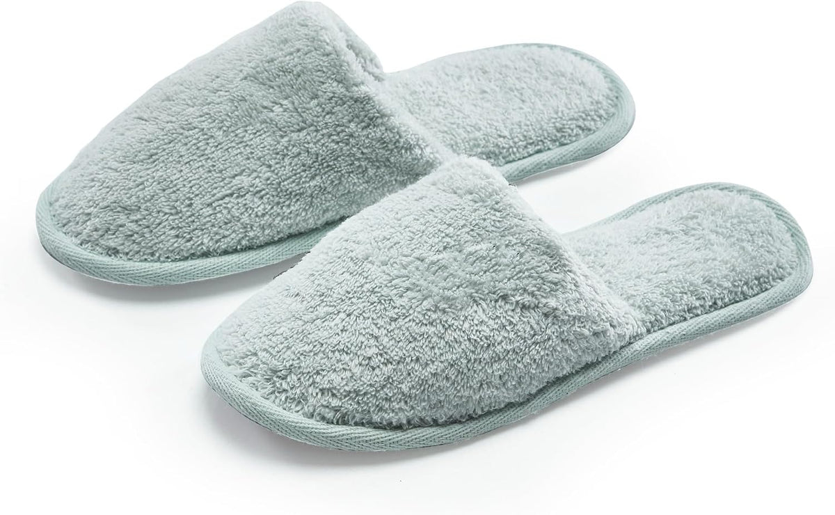 ESKYMODE Womens Cotton Bath Slippers, Terry Cloth Spa Slippers for Women