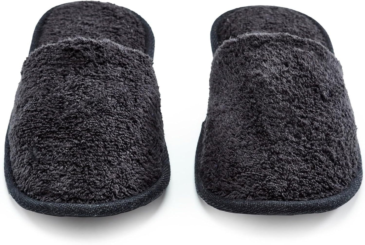 ESKYMODE Men's Terry Cotton Bath Slippers, Travel Hotel Slippers for Men