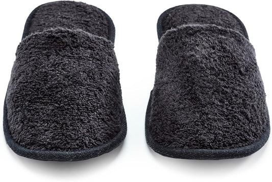 ESKYMODE Men's Terry Cotton Bath Slippers, Travel Hotel Slippers for Men