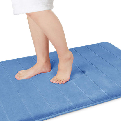 Yimobra Memory Foam Bath Mat, Super Soft Absorbent Bathroom Rug Non Slip, Quick Dry, Machine Washable Floor Carpet for Tub Shower, Home Decor Accessories, 24x17, Cream
