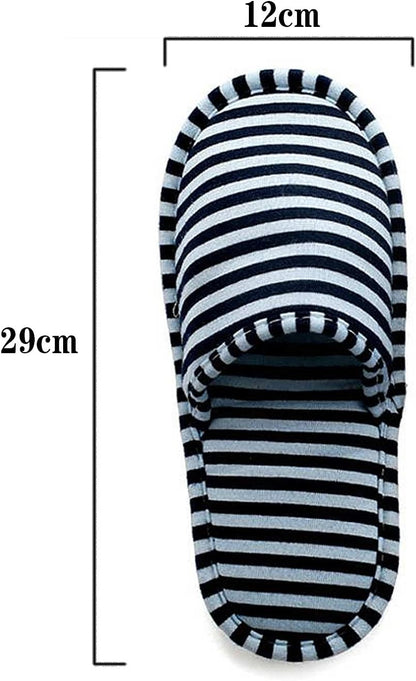 Portable Cotton Travel Slippers Reusable Spa Hotel Indoor Guest Slippers