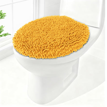 Soft Chenille Toilet Lid Cover 19.5L" x 18.5W" Machine Washable
