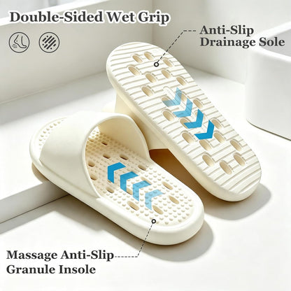 GOEWY Shower Shoes with Drain Holes Massage Granules for Women Men