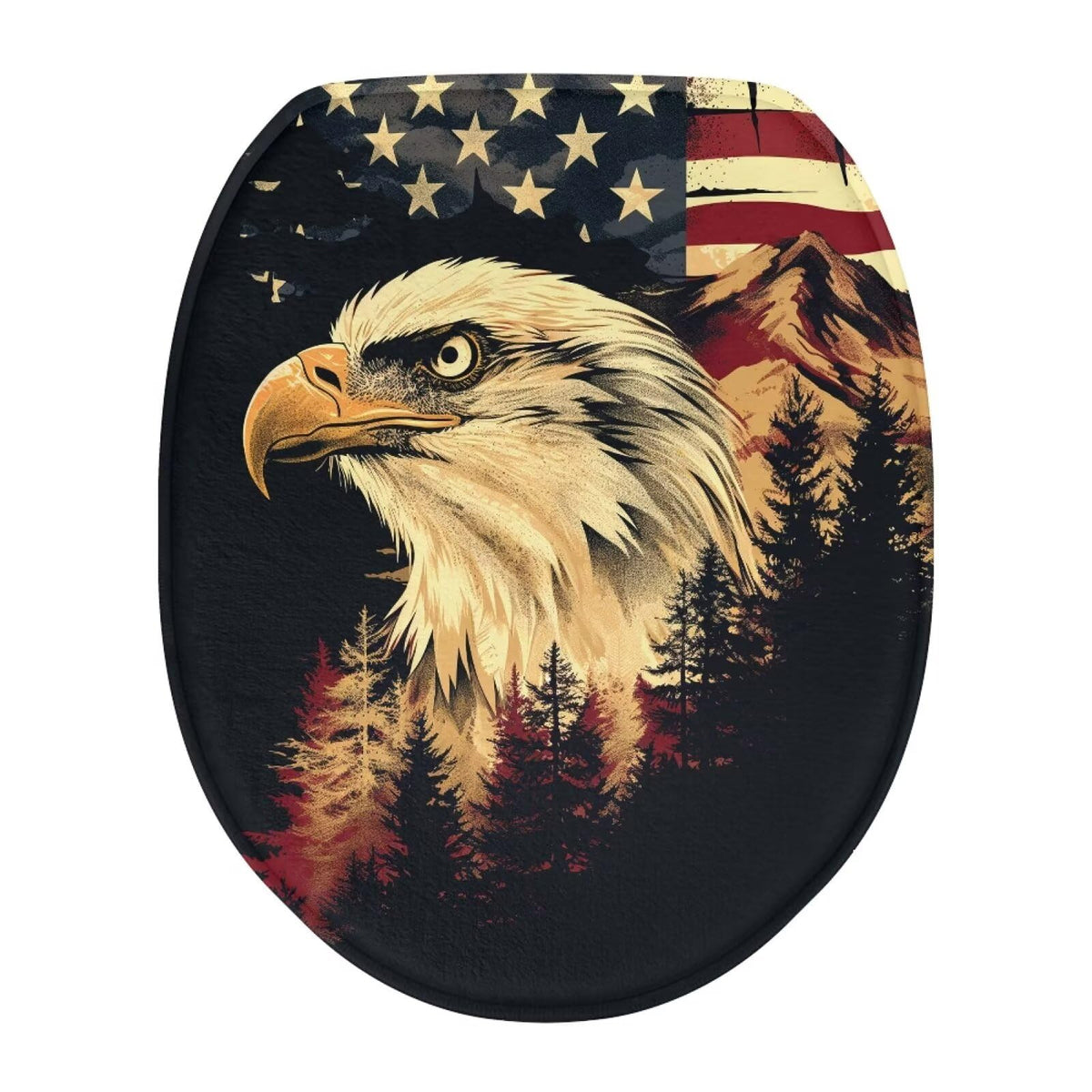 Toilet Lid Covers for Bathroom Elongated Cat Irises Thick Toilet Seat Lid Cover Elongated Oval Round Soft Fabric Toilet Seat Lid Cover with Elastic Edges Machine Washable