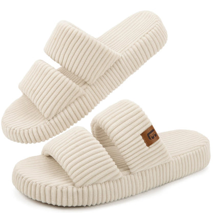 LongBay Slippers for Women Memory Foam Open Toe Indoor House Shoes Gifts