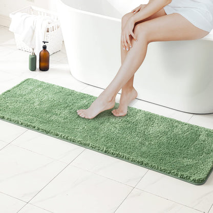 MIULEE Teal Bathroom Rugs Soft Small Microfiber Bath Mat 16x24 Inch
