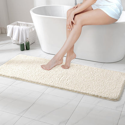 MIULEE Teal Bathroom Rugs Soft Small Microfiber Bath Mat 16x24 Inch