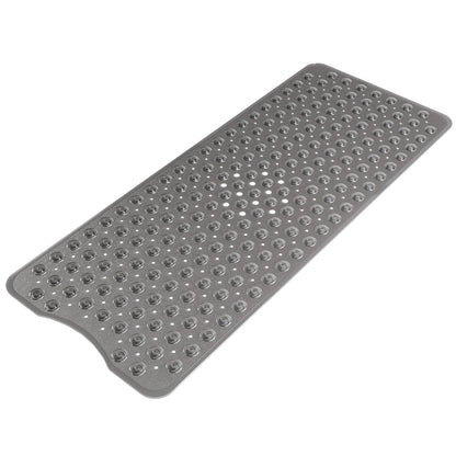 AmazerBath Shower Mat Non Slip 40 x 16 Inches, Bathtub Mat Shower Stall Mats with Suction Cups and Drain Holes, Non Slip Bath Mat for Tub for Elderly & Kids, Clear Blue