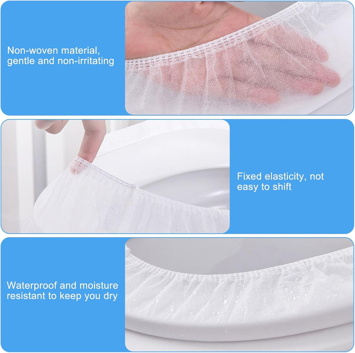 20 Pack Disposable Toilet Seat Covers for Travel Public Toilet Hospital,Portable Waterproof (Individual Package)