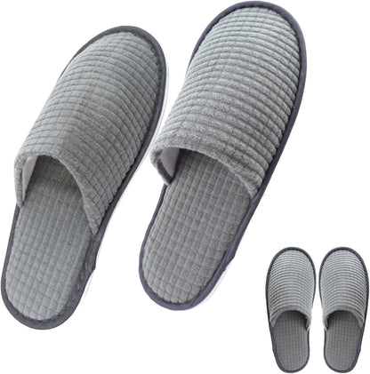 1-Pair Spa Slippers - Non Slip Slippers For Guest Women & Men -Washable & Reusable Guest Slipper for Indoor Hotel, Spa, Travel, Shoeless Home, House, Bedroom, Bride Slippers