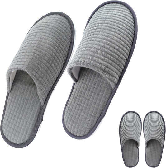 1-Pair Spa Slippers - Non Slip Slippers For Guest Women & Men -Washable & Reusable Guest Slipper for Indoor Hotel, Spa, Travel, Shoeless Home, House, Bedroom, Bride Slippers