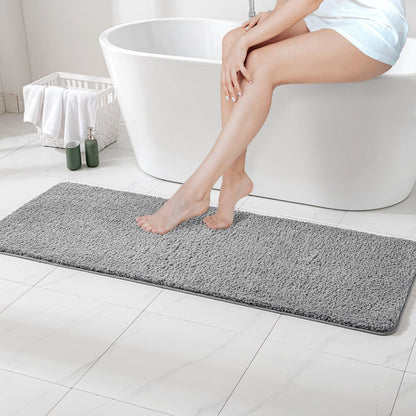 MIULEE Teal Bathroom Rugs Soft Small Microfiber Bath Mat 16x24 Inch