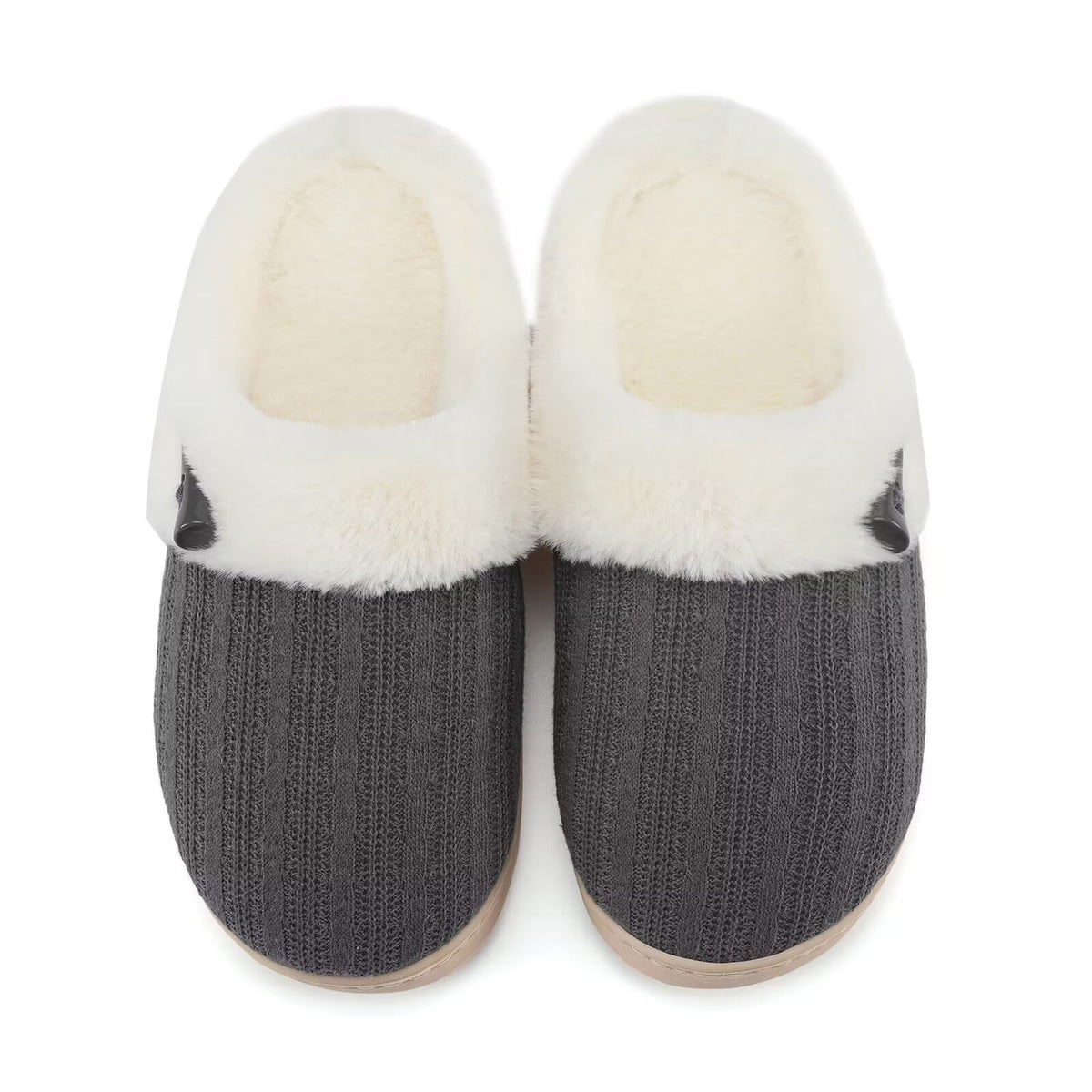 NineCiFun Women's Fuzzy House Slippers Memory Foam Cute Ladies Home Shoes
