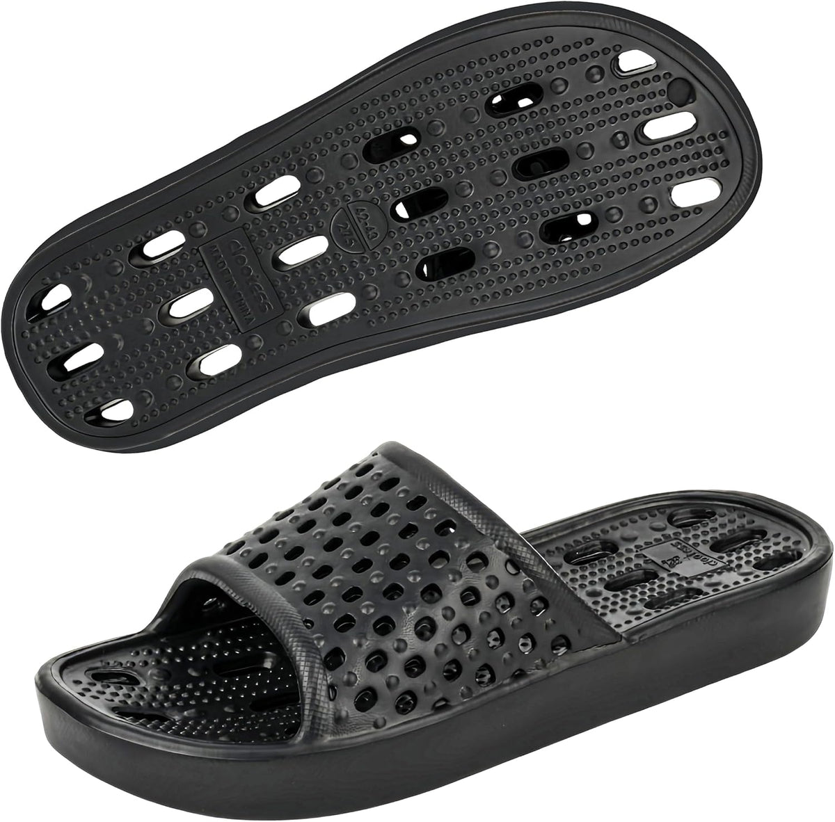 Shower Shoes for Men and Women,Non-Slip Quick-Dry Bath Slippers with Drain Holes,Lightweight Pool, Gym, Bathroom & College Dorm Sandals