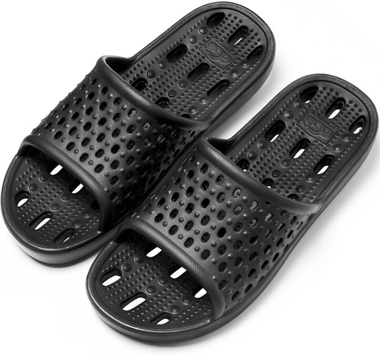Aoowoll Shower Shoes for Men and Women Non-Slip Sandals Bathroom Slippers