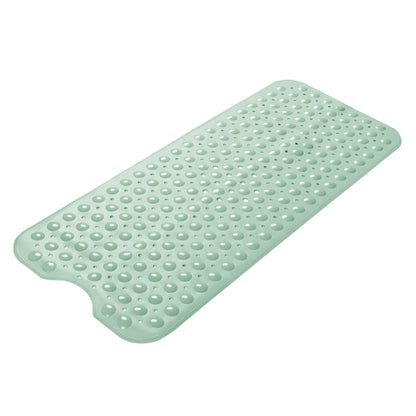 AmazerBath Shower Mat Non Slip 40 x 16 Inches, Bathtub Mat Shower Stall Mats with Suction Cups and Drain Holes, Non Slip Bath Mat for Tub for Elderly & Kids, Clear Blue