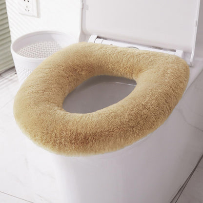 U&M 100% Pure Wool Toilet Seat Cushion Soft Warm