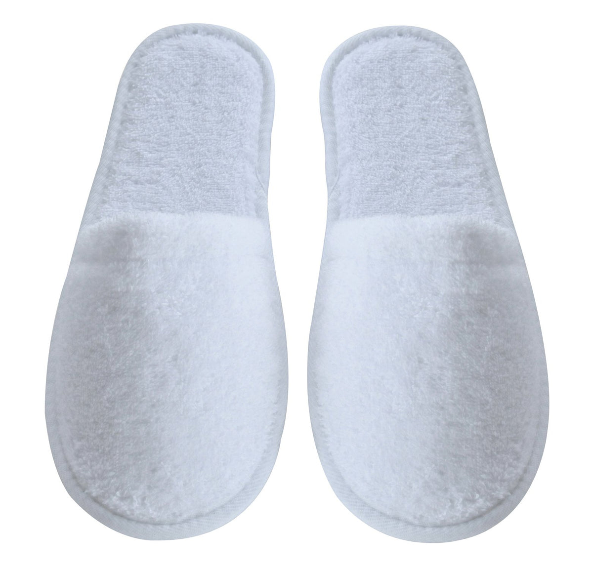 Arus Womens Turkish Terry Cotton Cloth Bath Spa Slippers, White, 6-9.5