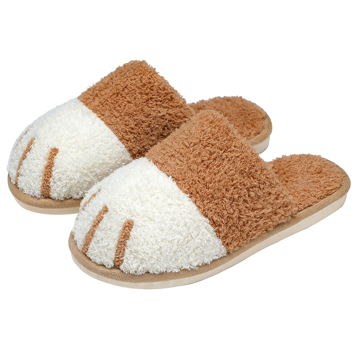 SINNO Cute Animal Slippers for Women Indoor Outdoor Memory Foam House Slipper Soft Warm Cozy Fuzzy Bedroom Non-Slip Shoes Christmas Gift ladies