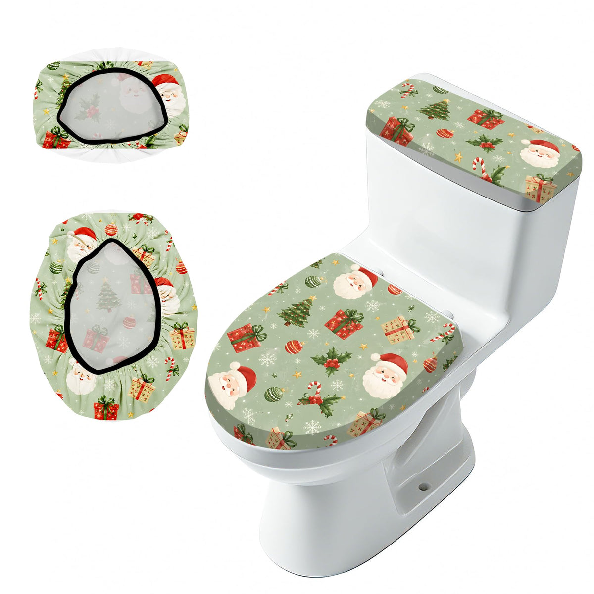 2 Piece Toilet Seat Cover Set with Tank Cover for Bathroom Decor