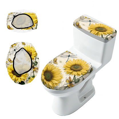 2 Piece Toilet Seat Cover Set with Tank Cover for Bathroom Decor
