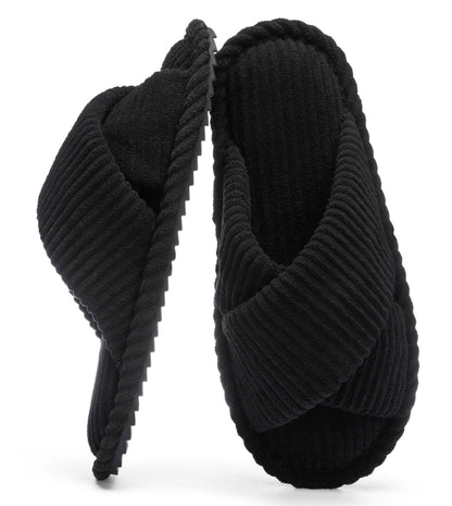 GOEWY Slippers for Women with Memory Foam Open toe House Bedroom Shoes