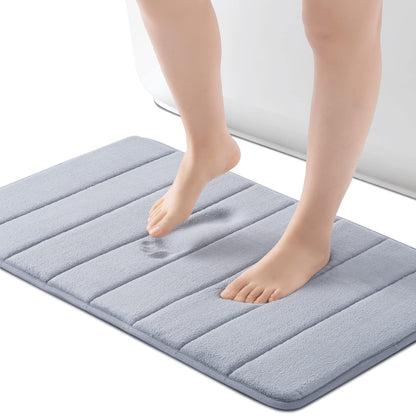ROSMARUS Memory Foam Bath Mat, 17''x24'', Pink