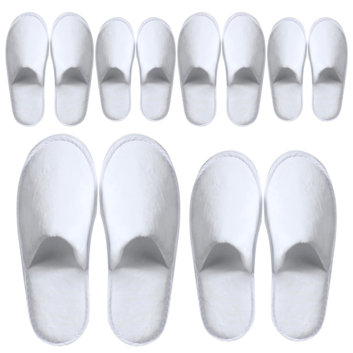 OSTADARRA 6-10 Pairs Spa Slippers, Non Slip Disposable Slippers For Guest