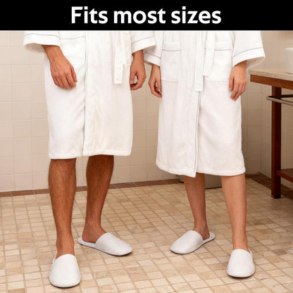 Disposable Slippers for Guests, 3 Pairs House Travel Slippers Non-slip Hotel Spa Guest Slipper White Unisex Slipper for Women Men Hotel, Spa, Travel, Shoeless Home