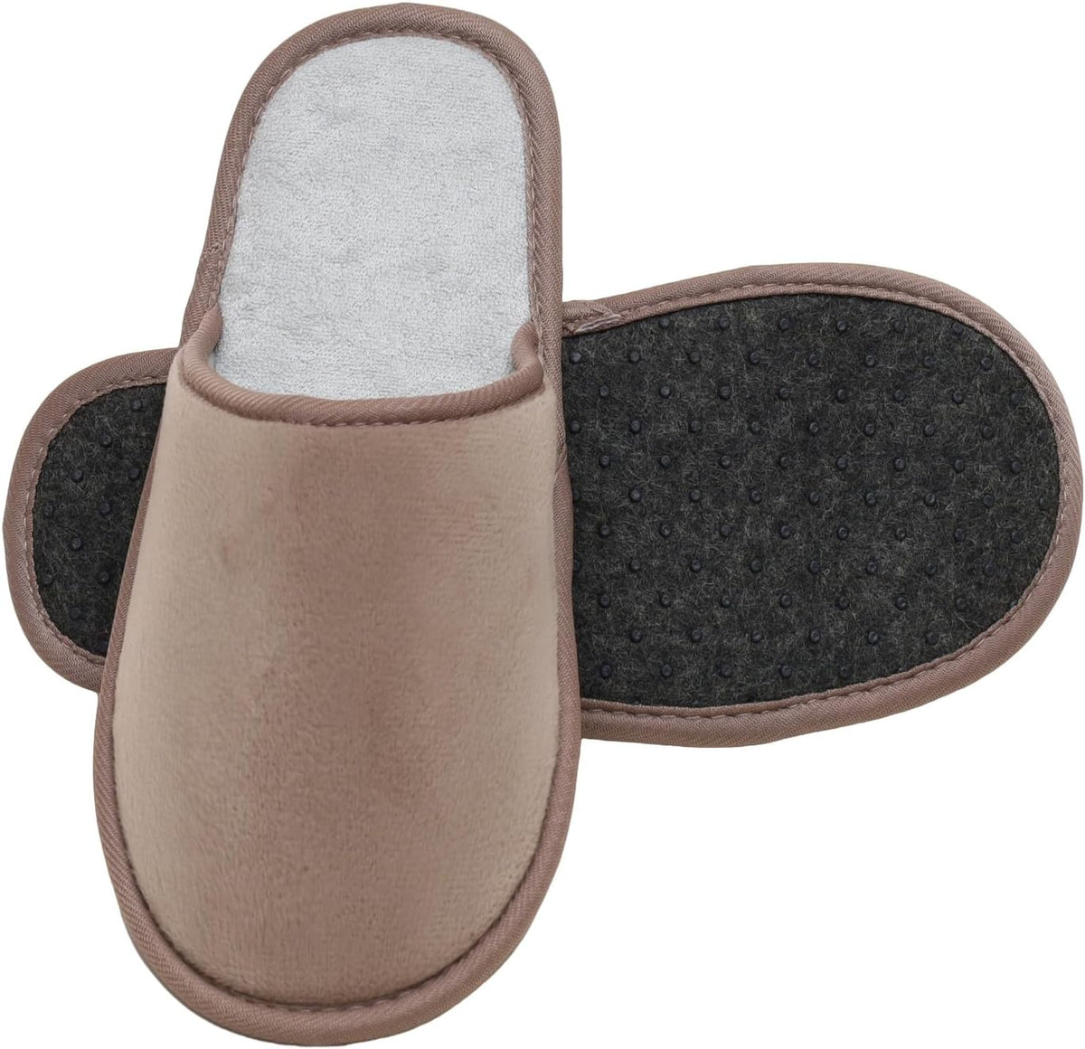 murmur Women Men House Ultrathin Soft-lightweight Slient Quite Sole Non-slip Indoor Bedroom Bath Barefoot Slip on Non Disposable Washable Spa Slippers Shoes for Home Travel Guest Unisex