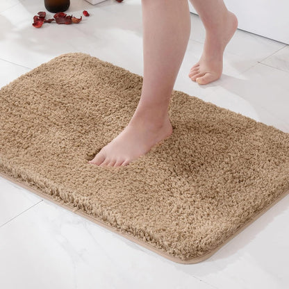 MIULEE Teal Bathroom Rugs Soft Small Microfiber Bath Mat 16x24 Inch