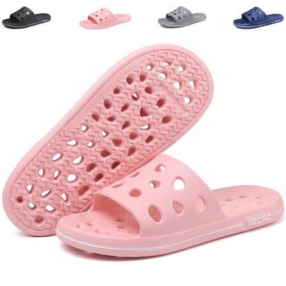 Shower Shoes for Women Men, Quick Drying Shower Sandals with Drain Holes