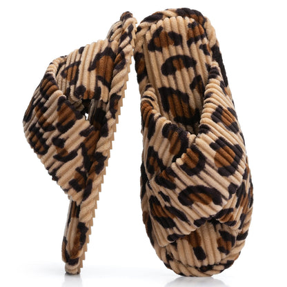 GOEWY Slippers for Women with Memory Foam Open toe House Bedroom Shoes