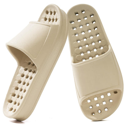 Unisex Arch Support Shower Shoes with Drain Holes Slides