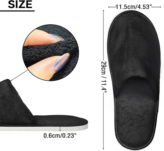 10 Pairs Disposable Guest Slippers, One Size Slippers