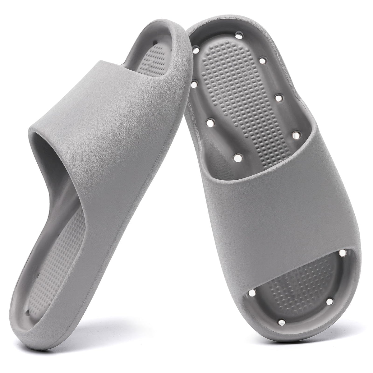 Unisex Arch Support Shower Shoes with Drain Holes Slides