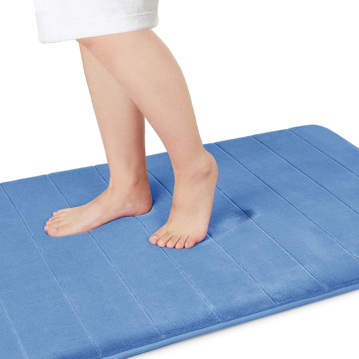Yimobra Memory Foam Bath Mat, Super Soft Absorbent Bathroom Rug Non Slip, Quick Dry, Machine Washable Floor Carpet for Tub Shower, Home Decor Accessories, 24x17, Cream