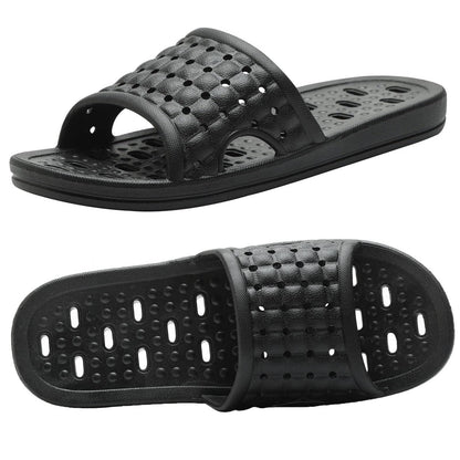 Bath Slippers with Drainage Holes, Quick-Drying Non-Slip Slippers for Home, Dormitory, Bathroom - Unisex