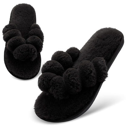 JOINFREE Women's Bedroom Slippers Comfort Four Season Classy Indoor Spa Slide Shoes