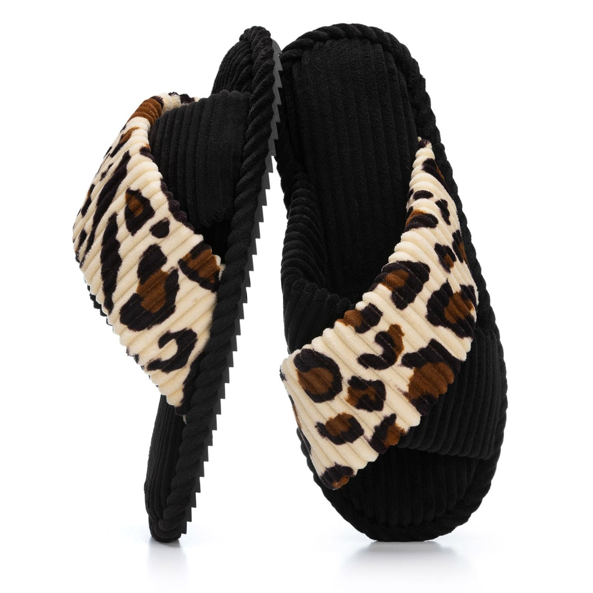 GOEWY Slippers for Women with Memory Foam Open toe House Bedroom Shoes