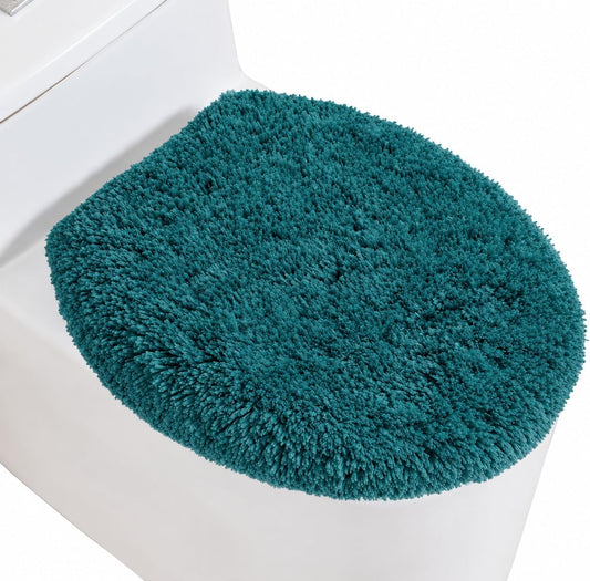 Microfiber Toilet Lid Cover, 17.5"x15" Fits Round Oblong and Elongated