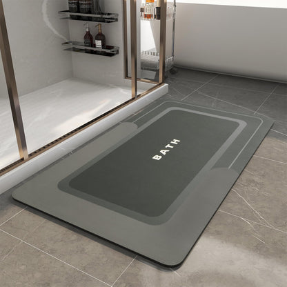 MontVoo-Bath Mat-Bathroom Mat Rug Non Slip Super Absorbent Stain Resistant Quick Dry Thin Bath Rug-Bath Mats for Bathroom Floor Bathtub Vanity-Bathmat Bath Rug Easy Care-17"x27" Grey