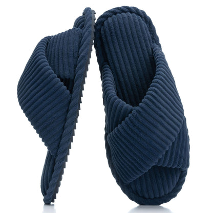 GOEWY Slippers for Women with Memory Foam Open toe House Bedroom Shoes