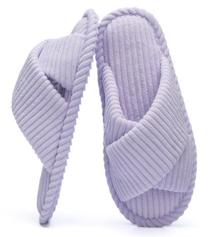 GOEWY Slippers for Women with Memory Foam Open toe House Bedroom Shoes