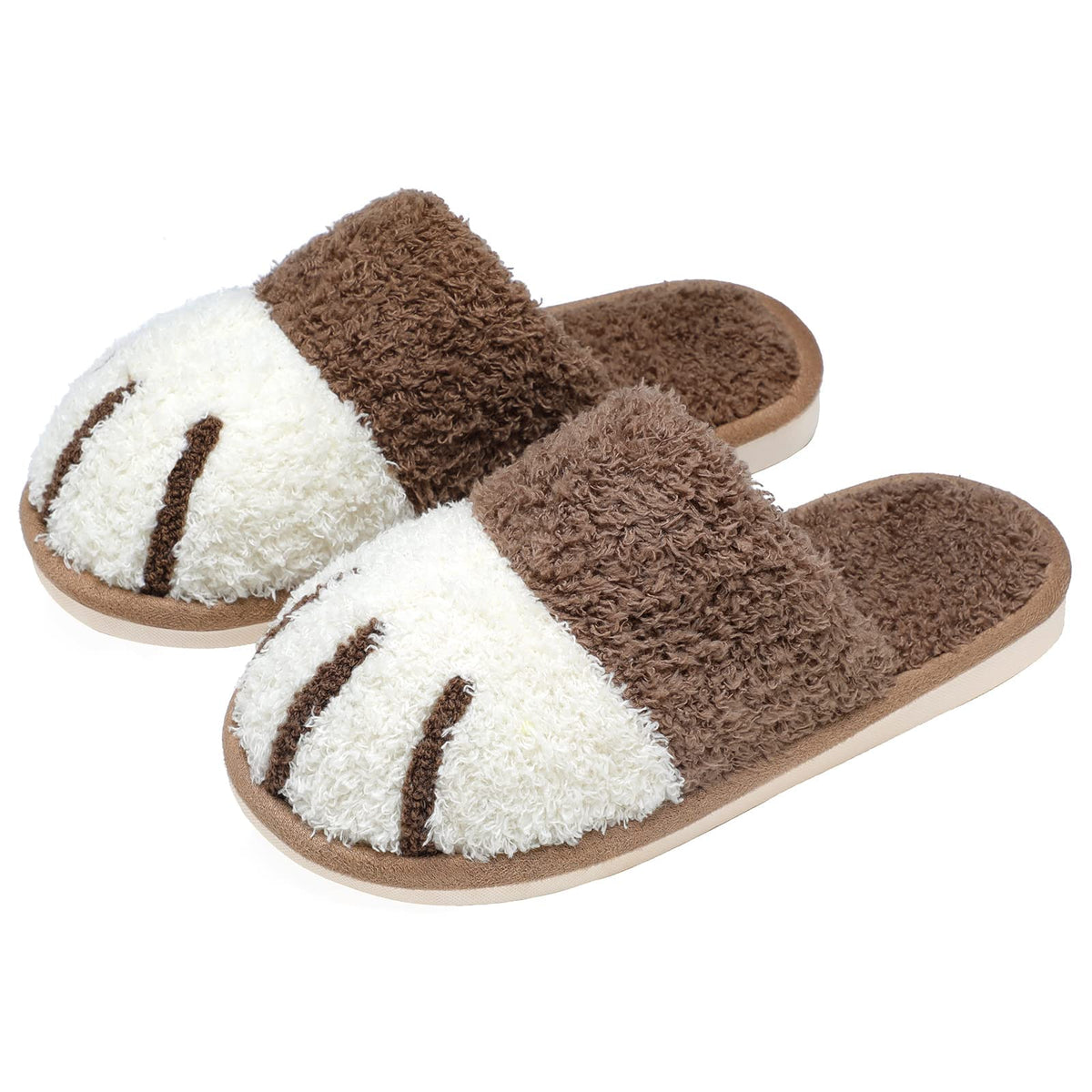 SINNO Cute Animal Slippers for Women Indoor Outdoor Memory Foam House Slipper Soft Warm Cozy Fuzzy Bedroom Non-Slip Shoes Christmas Gift ladies